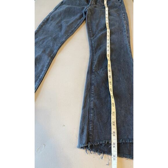 Mother Jeans Size 24 The Insider Crop Step Fray Raw Hem Purposely Faded Grunge - Picture 8 of 13